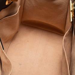 Pre Owned Gucci Black Guccissima Leather Small Padlock Tote