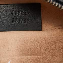 Pre Owned Gucci Black Quilted Leather Embellished Small GG Marmont Shoulder Bag