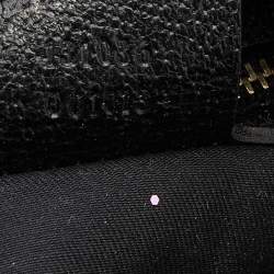 Pre Owned Gucci Black GG Canvas and Web Bamboo Ring Hobo