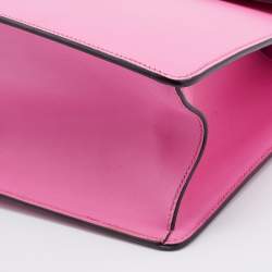 Pre Owned Gucci Pink Leather Medium Sylvie Top Handle Bag