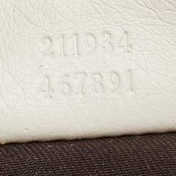 Pre Owned Gucci Beige/Brown GG Canvas And Leather Medium New Ladies Web Hobo