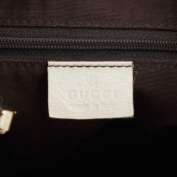 Pre Owned Gucci Beige/Brown GG Canvas And Leather Medium New Ladies Web Hobo