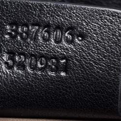 مملوكة مسبقًا Gucci Black Leather Medium Interlocking G Shoulder Bag