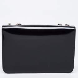 مملوكة مسبقًا Gucci Black Leather Medium Interlocking G Shoulder Bag