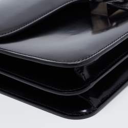 مملوكة مسبقًا Gucci Black Leather Medium Interlocking G Shoulder Bag