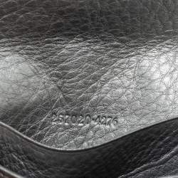 Gucci Silver Guccissima Leather Bamboo Bar Compact Wallet