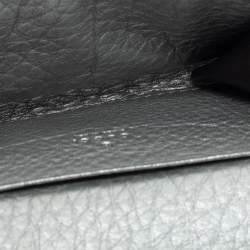 Gucci Silver Guccissima Leather Bamboo Bar Compact Wallet