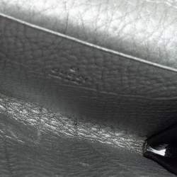 Gucci Silver Guccissima Leather Bamboo Bar Compact Wallet