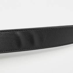 Pre Owned Gucci Black Matelassé Leather GG Marmont Belt Bag