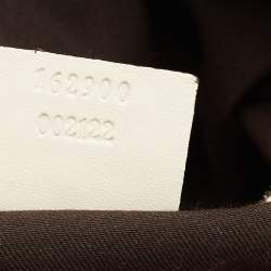 Pre Owned Gucci Beige/White GG Canvas and Leather Medium Pelham Shoulder Bag