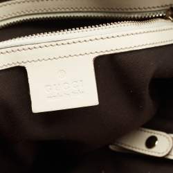 Pre Owned Gucci Beige/White GG Canvas and Leather Medium Pelham Shoulder Bag