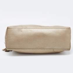 Pre Owned Gucci Gold Leather Medium Soho Chain Shoulder Bag