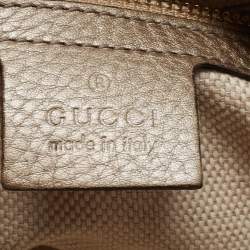 Pre Owned Gucci Gold Leather Medium Soho Chain Shoulder Bag