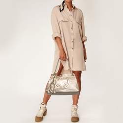 Pre Owned Gucci Gold Leather Medium Soho Chain Shoulder Bag