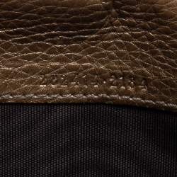 Pre Owned Gucci Metallic Beige Leather Soho Flap Continental Wallet