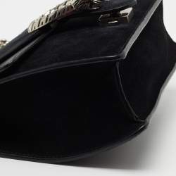 Pre Owned Gucci Black Suede and Leather Mini Dionysus Shoulder Bag