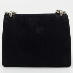 Pre Owned Gucci Black Suede and Leather Mini Dionysus Shoulder Bag
