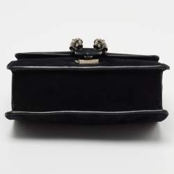 Pre Owned Gucci Black Suede and Leather Mini Dionysus Shoulder Bag