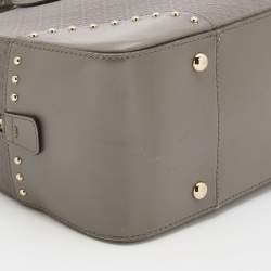 Gucci Light Taupe Diamante Leather Satchel 