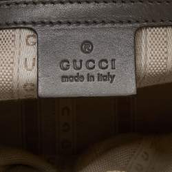 Gucci Light Taupe Diamante Leather Satchel 