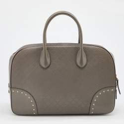 Gucci Light Taupe Diamante Leather Satchel 