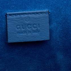 Pre Owned Gucci Beige/Blue GG Supreme Canvas and Suede Medium Dionysus Shoulder Bag