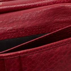 Gucci Burgundy Leather Interlocking G French Compact Wallet