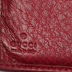 Gucci Burgundy Leather Interlocking G French Compact Wallet