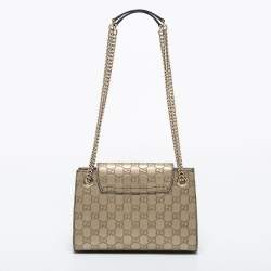 Pre Owned Gucci Gold Guccissima Leather Small Emily Shoulder Bag