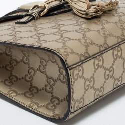 Pre Owned Gucci Gold Guccissima Leather Small Emily Shoulder Bag