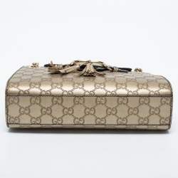 Pre Owned Gucci Gold Guccissima Leather Small Emily Shoulder Bag
