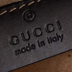 Pre Owned Gucci Black Leather Mini Sylvie Top Handle Bag