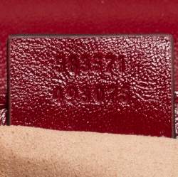 مملوكة مسبقًا Gucci Beige/Red GG Canvas and Leather Mini GG Marmont Top Handle Bag