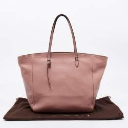Pre Owned Gucci Dusty Pink Pebbled Leather Bree Tote