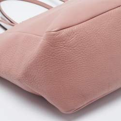Pre Owned Gucci Dusty Pink Pebbled Leather Bree Tote