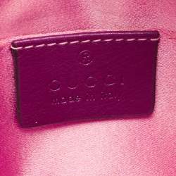 Pre Owned حقيبة حزام غوتشي GG مارمونت قطيفة ماتيلاس بنفسجي