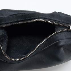 Pre Owned Gucci Black Satin Hoop Mini Wristlet