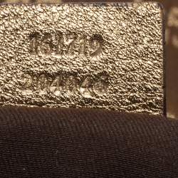 Pre Owned Gucci Brown/Gold GG Canvas And Leather Princy Tote