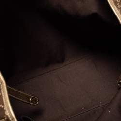 Pre Owned Gucci Brown/Gold GG Canvas And Leather Princy Tote