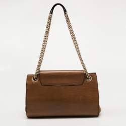 Pre Owned Gucci Brown Leather Large Emily Chain Shoulder Bag