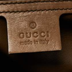 Pre Owned Gucci Brown Leather Large Emily Chain Shoulder Bag