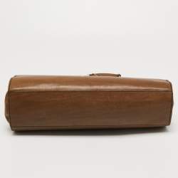 Pre Owned Gucci Brown Leather Large Emily Chain Shoulder Bag