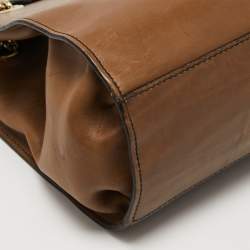 Pre Owned Gucci Brown Leather Large Emily Chain Shoulder Bag
