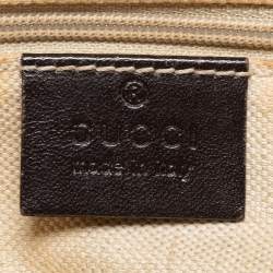 Pre Owned Gucci Beige GG Canvas and Leather Medium Sukey Tote
