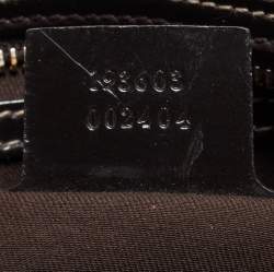 Pre Owned Gucci Beige/Dark Brown GG Supreme Canvas and Leather Medium Hearts Joy Boston Bag