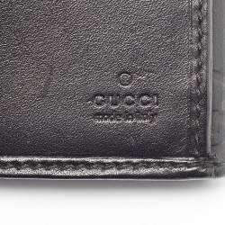 Gucci Black GG Guccissima Leather Flap Continental Wallet