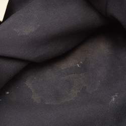 Pre Owned Gucci Blue/Off White Web Guccissima Canvas and Leather Hobo