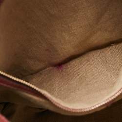 Pre Owned Gucci Pink/Brown Python Peggy Hobo