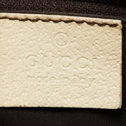 مملوكة مسبقًا Gucci Beige/Off White Canvas and Leather Small Jackie Hobo