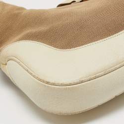مملوكة مسبقًا Gucci Beige/Off White Canvas and Leather Small Jackie Hobo